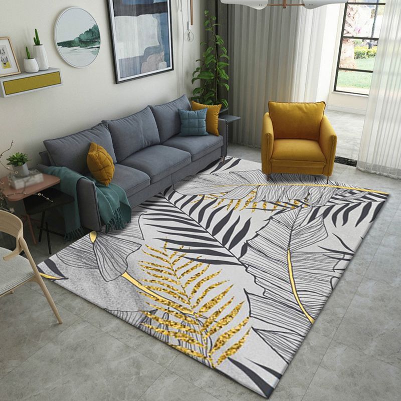 Simplicity Modern Area Rug Animal and Plant Pattern Rug Friendly Washable Rug for Home Decoration