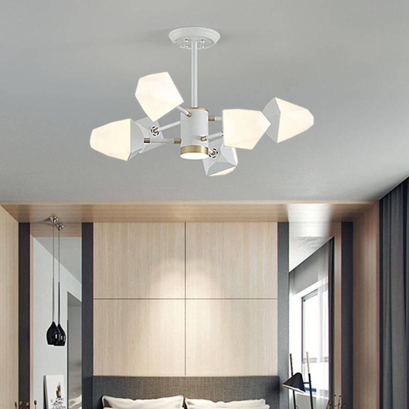 Acrylic Gemstone Shaped Suspension Light Simplicity LED Chandelier Pendant Light for Dining Room