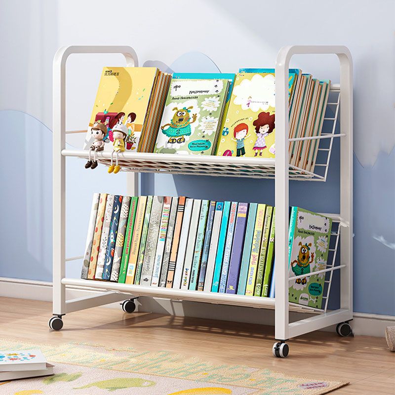 Metal Bookcase Matter Finish Contemporary Etagere Shelf Bookcase