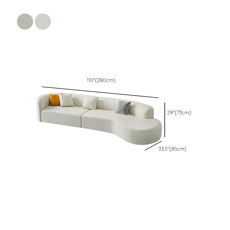 Contemporary Faux Leather Sectional Sofa with Tight Back in Solid Wood