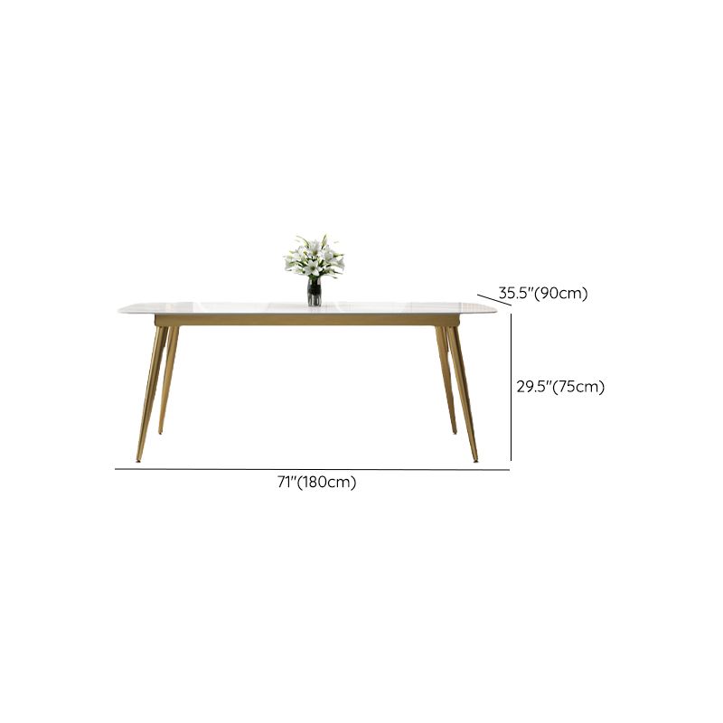 Scandinavian 1/2/5/7 Pieces Furniture Rectangle Stone Dining Table Set for Kitchen