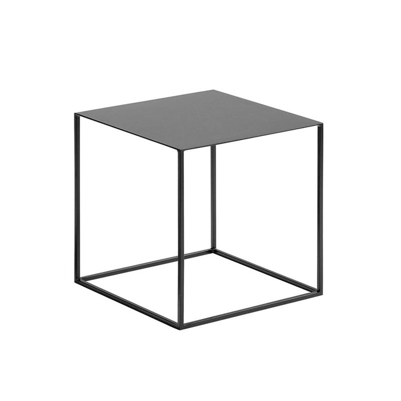 Mid-Century 15.7-inch Wide Iron End Table Frame Square Simple Side Table