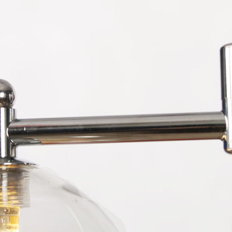 Adjustable Industrial Globe Sconce Glass 1-Light Sconce Light
