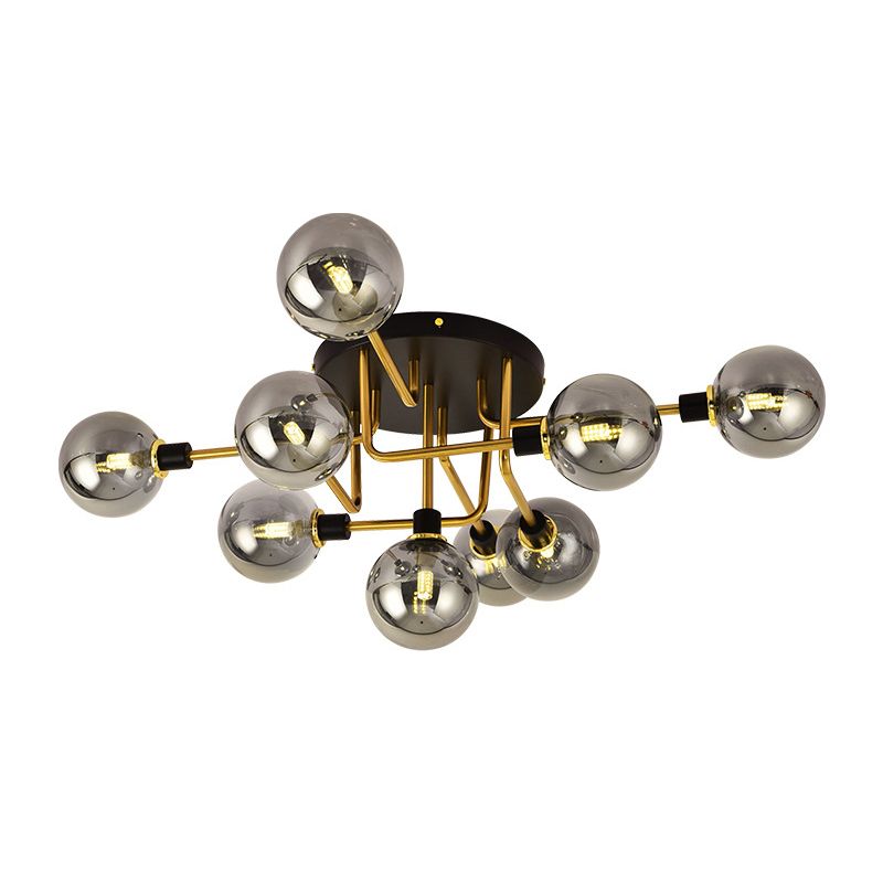 Nordic Style Metal Ceiling Light Ball Shape Shade Ceiling Lamp for Bedroom
