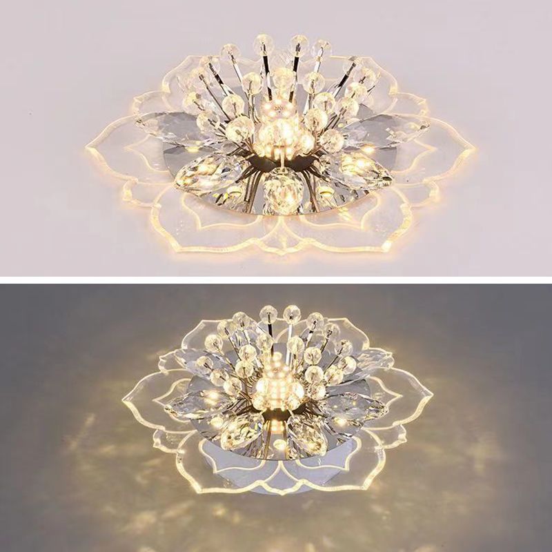 Fleur d'ébullition moderne Plafond des ébouillants Crystal Ceiling Lights