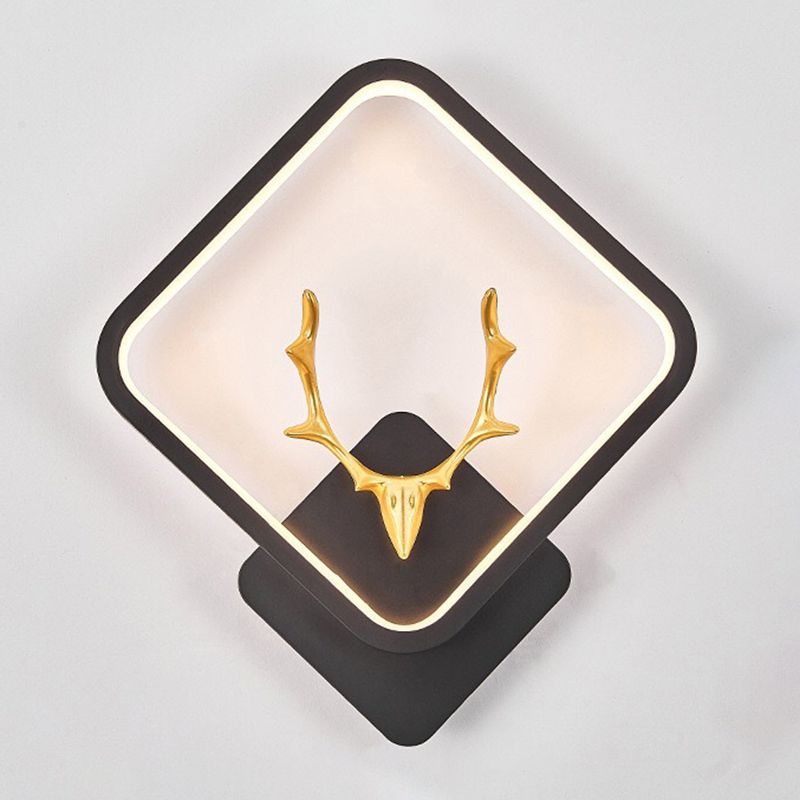 Contemporary Style Geometric Wall Mounted Lamps Metal 1 Light Wall Sconces