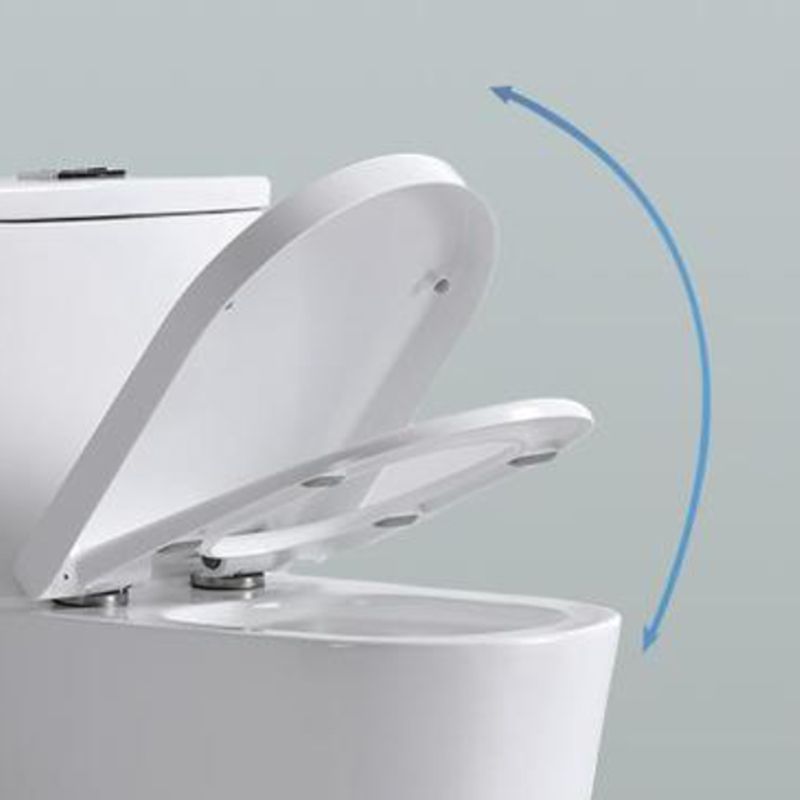 Traditional Floor Mounted Flush Toilet White Urine Toilet with Seat for Bathroom