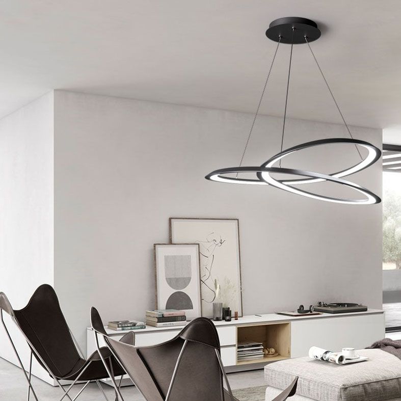 Black Spiral Soffitto a sospensione Lumo a LED a LED a LED IMPICAZIONE LADURA