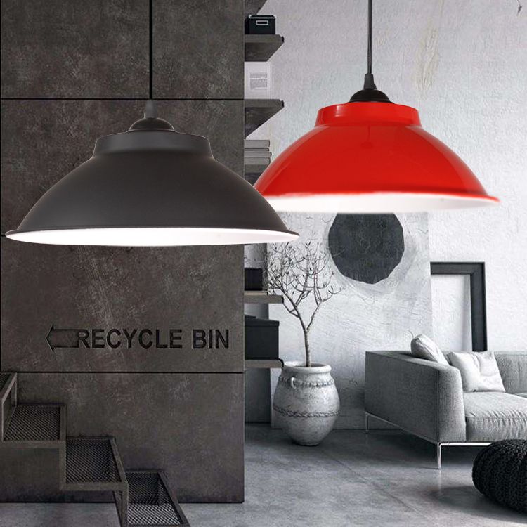 Aluminum Bell Suspension Pendant Light Industrial 1 Head Dining Room Drop Lighting