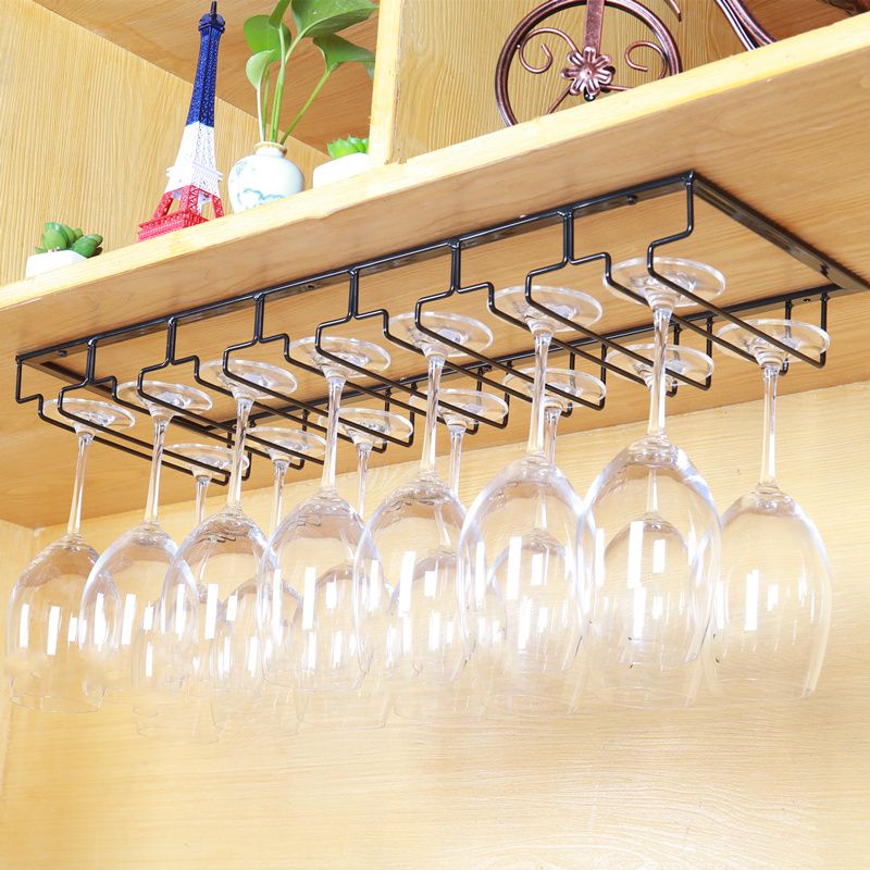 Modern Hanging Wine Glass Rack Metal Glass & Stemware Holder