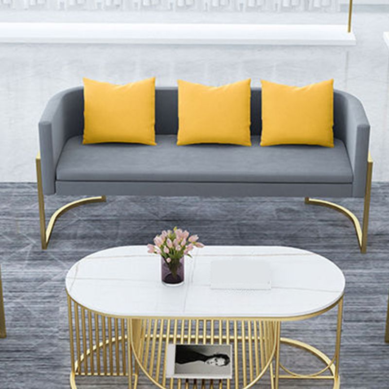 Tuxedo Arm Sofa 24.80" W x 28.35" H Velvet Sofa Standard Sofa