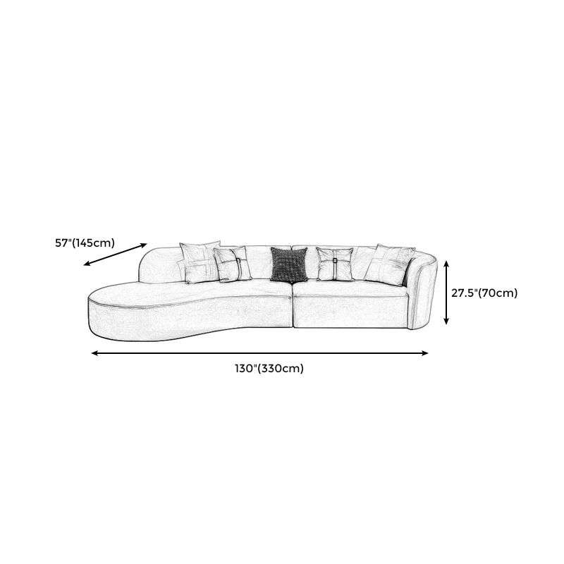 Stain-Resistant Faux Leather Modern Sofa/Sectional for Apartment, Living Room