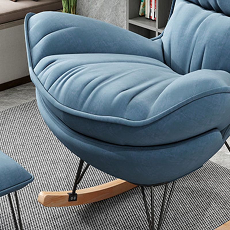 Modern Indoor Nursery Sofa Rocking Chair Living Room Rocking Chair with Ottoman