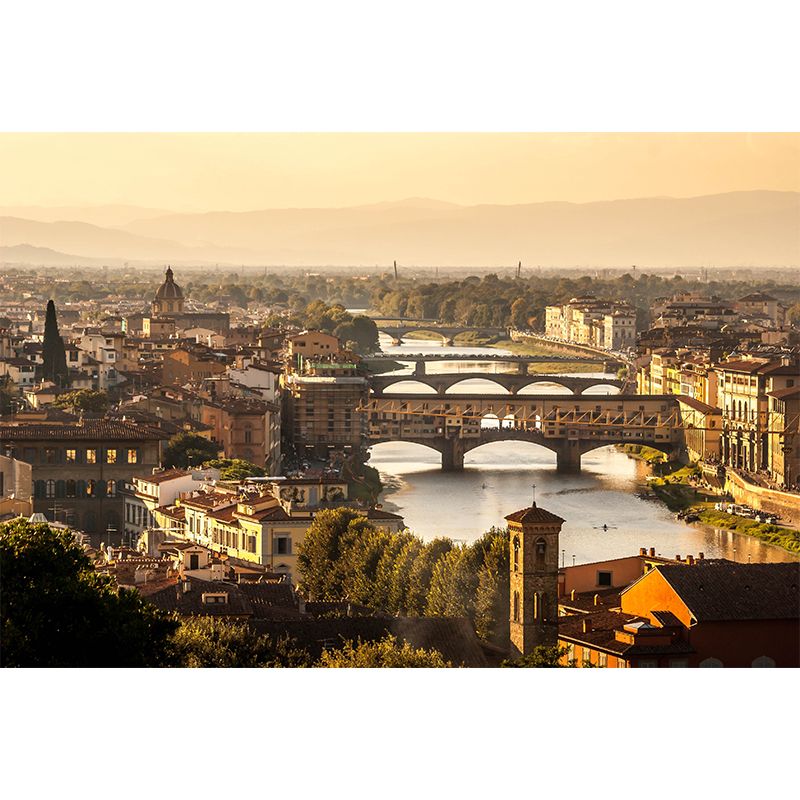 Cityscapes Photography Mildew Wall Mural Horizontalt for Living Room