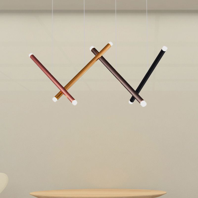 Tubería de cilindro techo de techo luz de aluminio rosa oro/rosa/amarillo LED LED LIGHTIVE para comedor en cálido/blanco