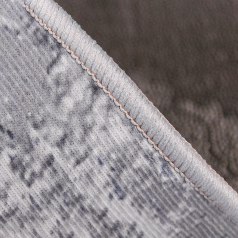 Grey Contemporary Rug Polyester Graphic Rug Non-Slip Backing Rug for Home Decor