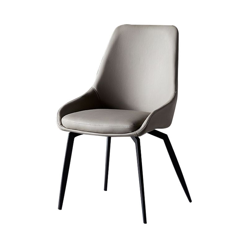 Chaises de salle à manger rembourrées par chaise latérale à bras arrière solide de conception industrielle