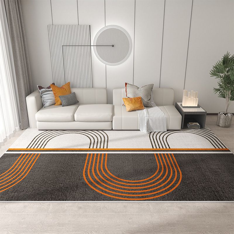 Nordic Pink Carpet Polyester Color Piece Area Carpet Washable Carpet for Living Room