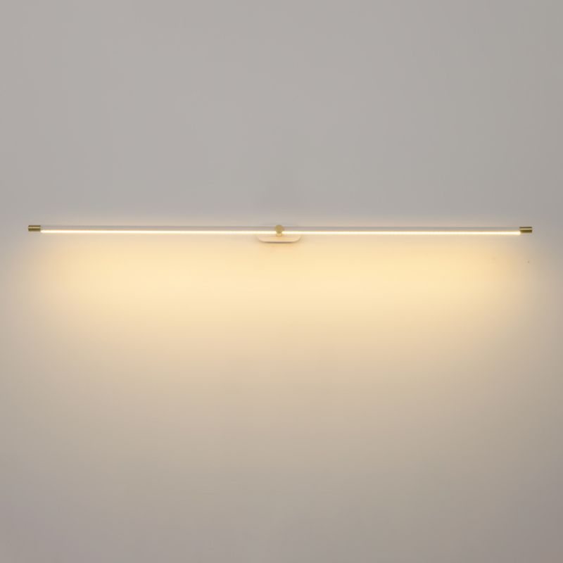 Luce a parete a forma lineare Metal in stile moderno 1 Luce Light Sconce per il bagno