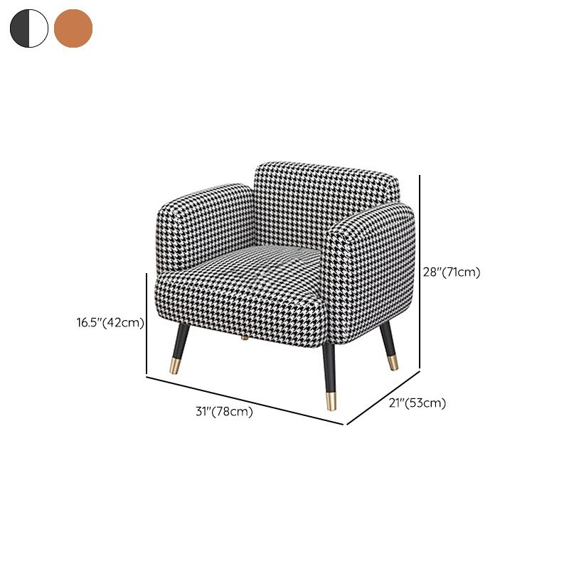 Contemporary Tight Back Sofa with Square Arm for Living Room