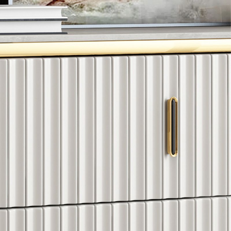 Glam Engineered Wood Horizontal Storage Chest Bedroom Chest with Drawers