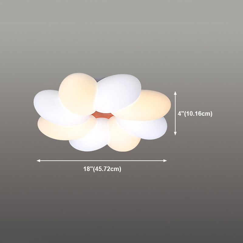 Floral Metal Ceiling Lighting Minimalist Style LED Ceiling Lamp