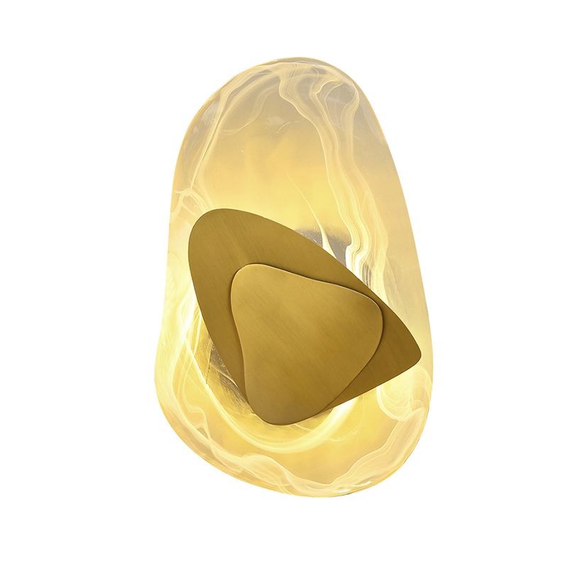 Luces apliques geométricas contemporáneas Cristal 1 Luz de la pared de luz Luz de la lámpara