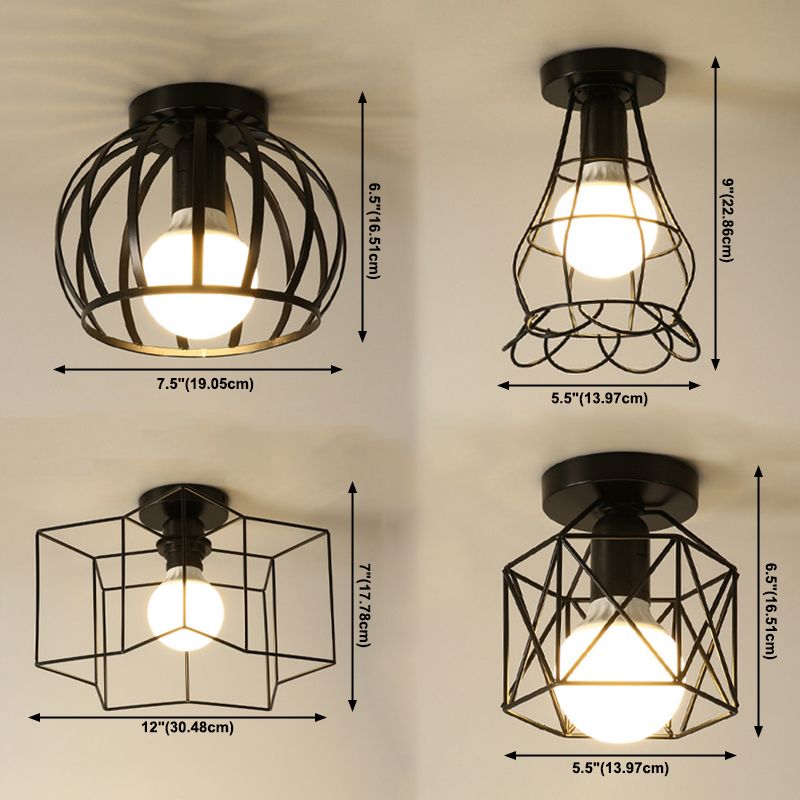 Industrial Creative Massimale Fixture Grezzo Ferro Geometrico Flush Montaggio per Corridore