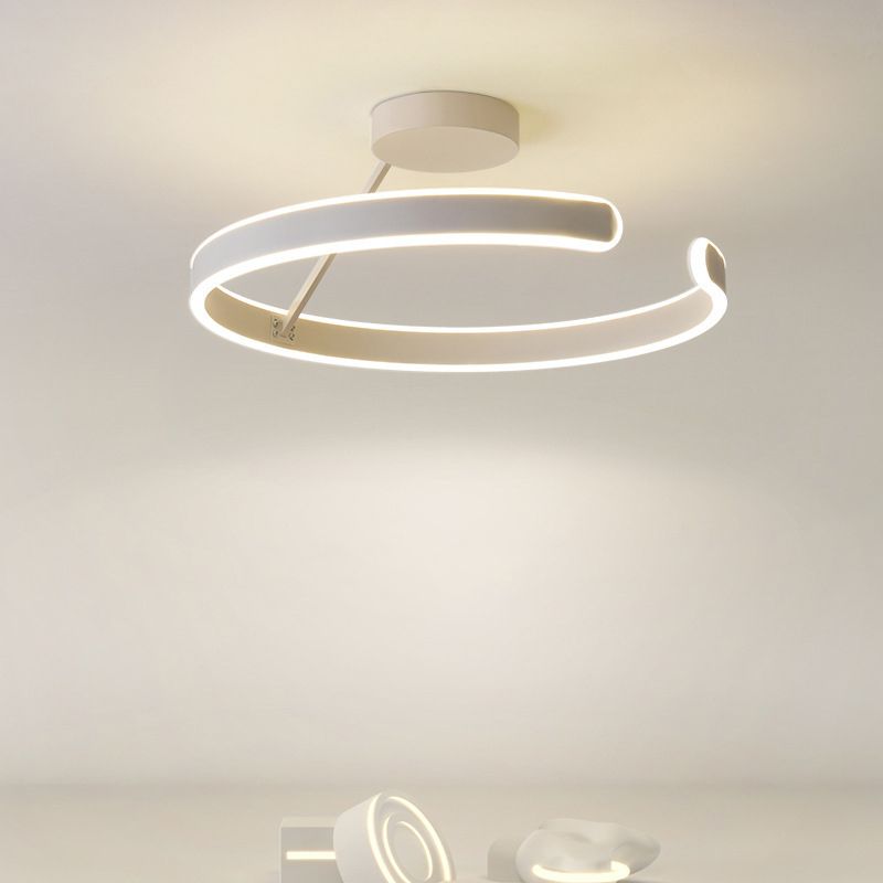 Modern Ceiling Light LED White Shaded Flush Mount Lighting for Foyer