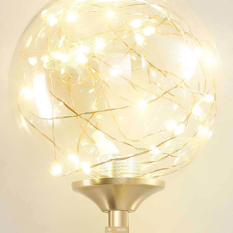 Creative Indoor Decoration Wall Light Up Light Star Wall Sconce in Pure Glass Ball Shade