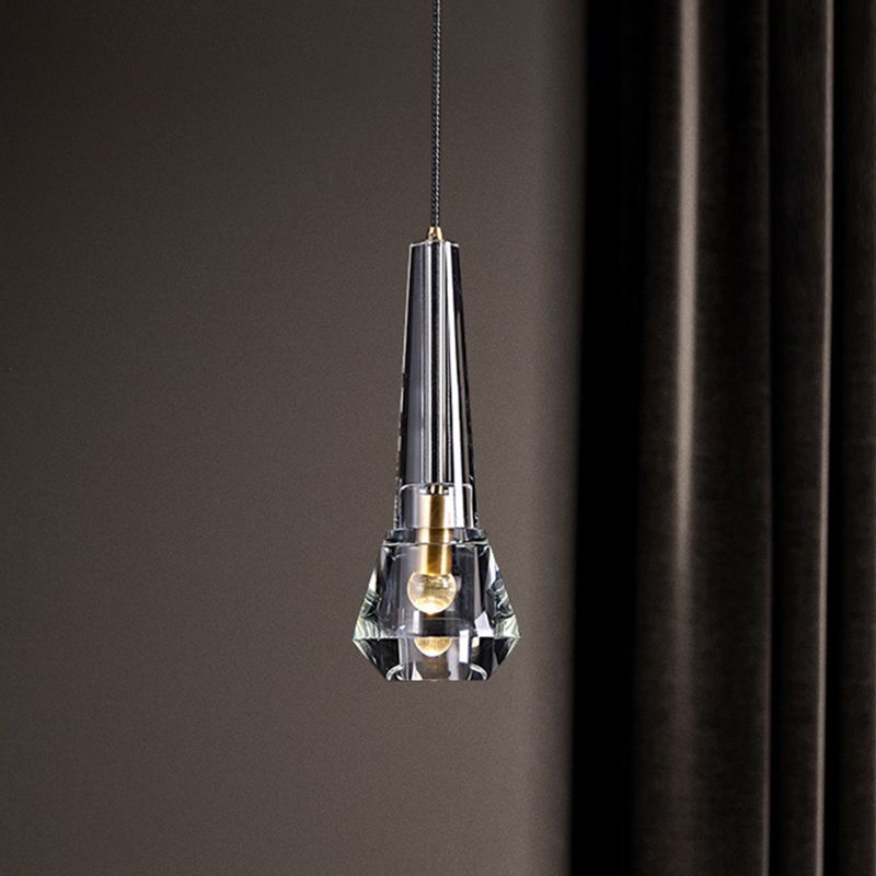 Kristal messing hanglamp in moderne luxe stijl koper geometrische hangende lamp voor binnenruimtes