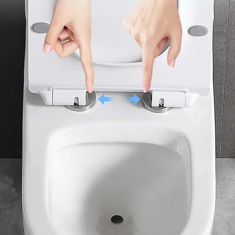 Traditional 1-Piece Toilet Bowl White Urine Toilet with Seat for Bathroom
