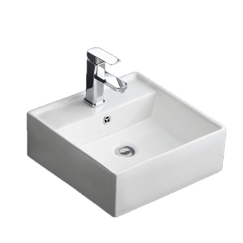 Classical White Bathroom Sink Porcelain Trough Bathroom Sink
