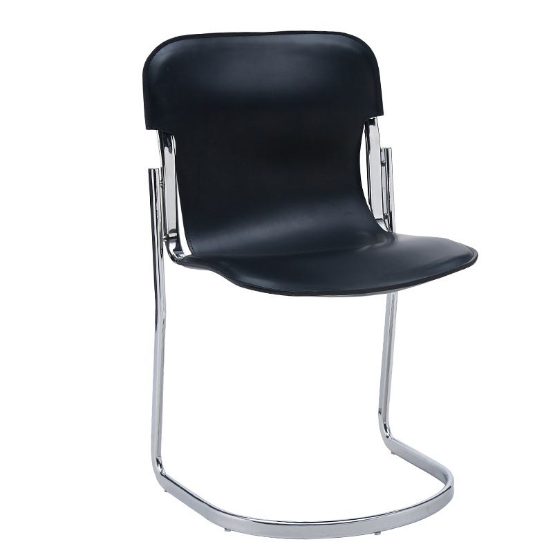 Metal Kitchen Dining Chairs Contemporary Dining Side Chair in Black