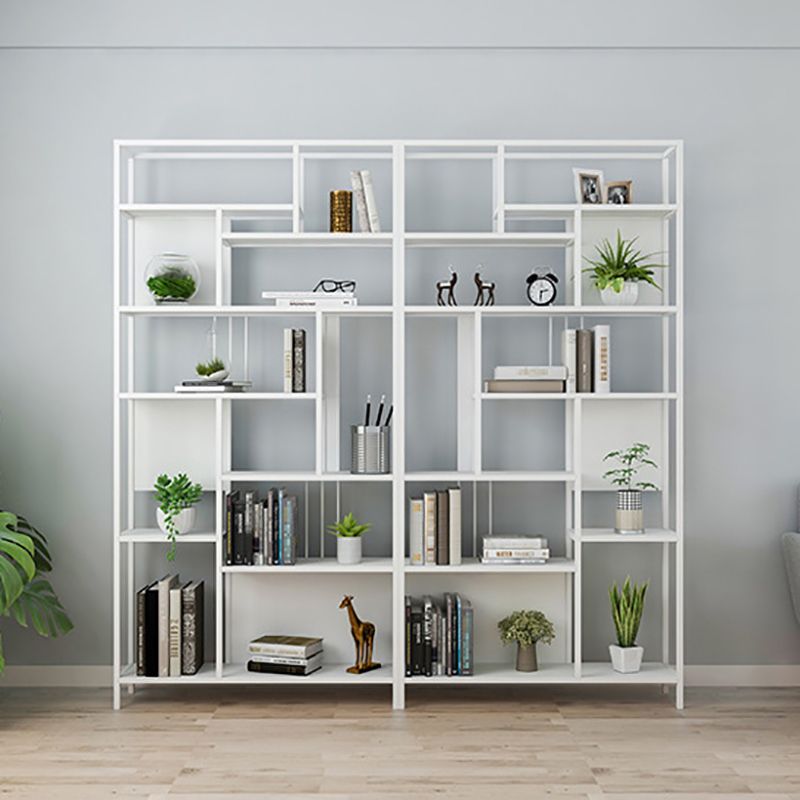 Open Back Shelf Bookcase Glam Vertical Bookcase for Study Room