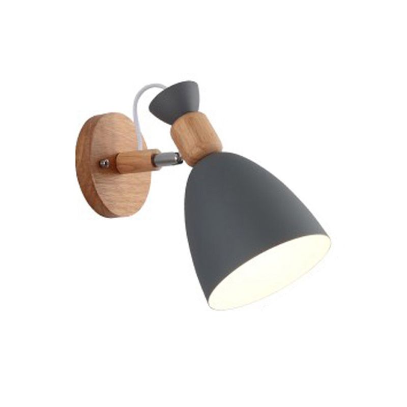 Modern Wooden Wall Sconce Light Creative Geometric Wall Light Fixture for Bedroom