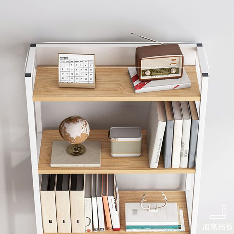 12" W Metal Frame Bookshelf Modern Open Storage Ladder Bookcase