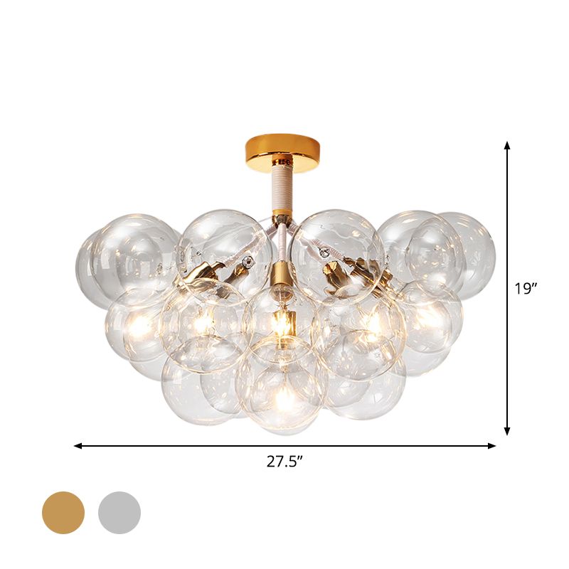 Kinderslaapkamer Hal Bubble Plafondlamp Helder glas Eenvoudige stijl Semi-inbouwlamp