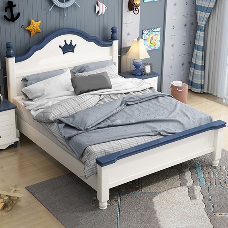 Solid Wood Standard Bed Arched Headboard Bed with Custom Legs