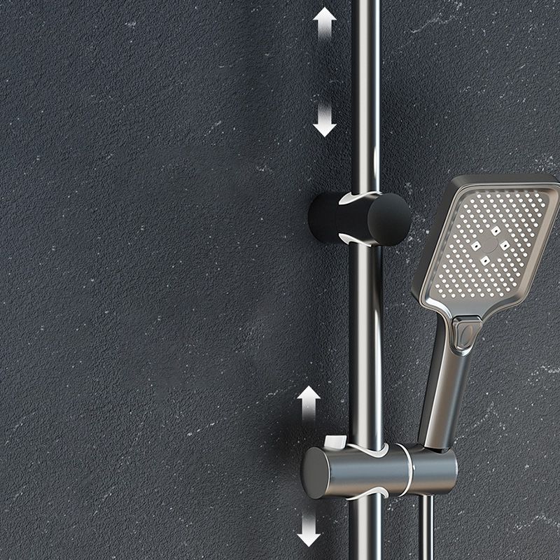 Contemporary Shower Set Slide Bar Dual Shower Head Thermostatic Wall Mounted Shower System