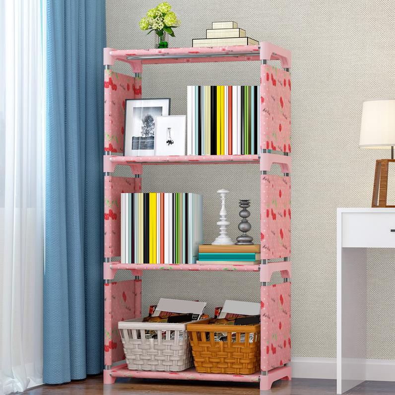 Contemporary Style Plastic Bookshelf Open Bookcase for Living Room