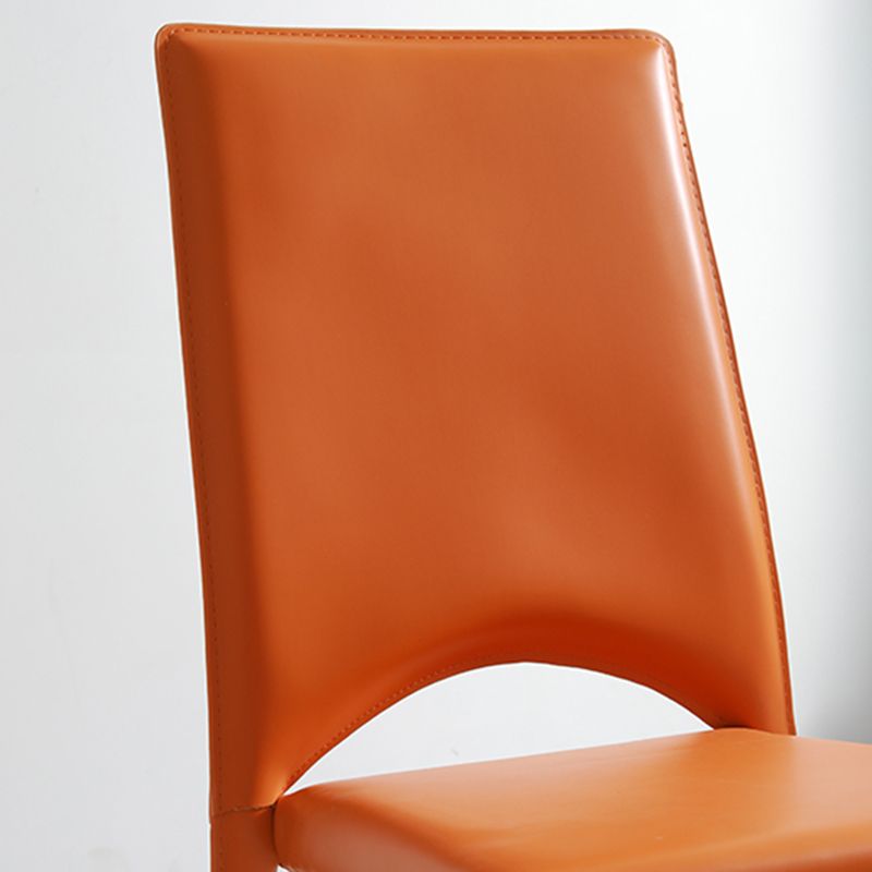 Modern Simple Side Chair Faux Leather Side Dining Chair for Home Use