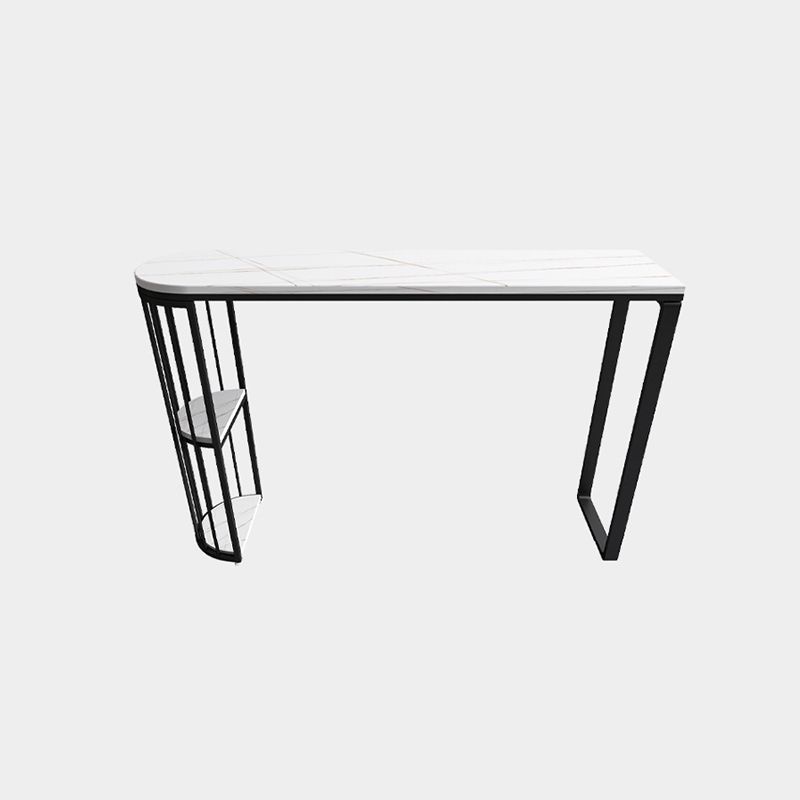 White Sintered Stone Bar Table Modern Dining Table for Kitchen Living Room Coffee Room