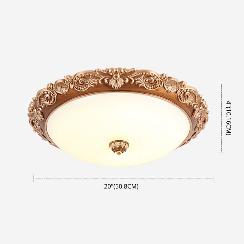 Bowl Flush Mount Lighting Fixtures Traditional Glass Flushmount