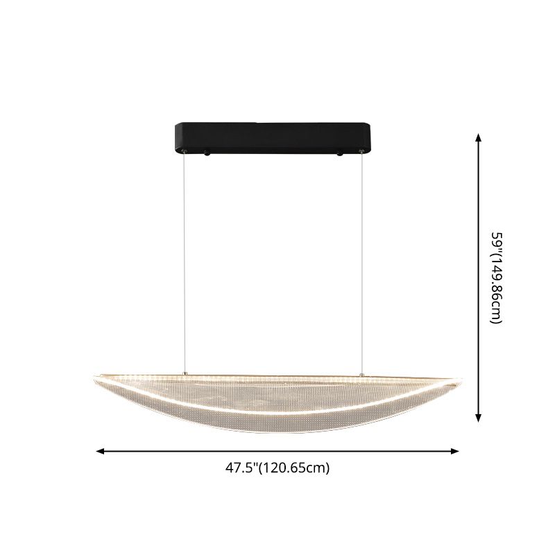 Lampadario geometrico lampadario moderno illuminazione isola metallo 1 luci dell'isola luminosa in nero