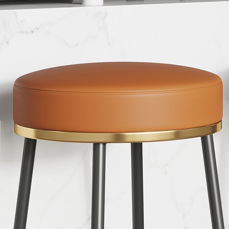 Glam Style Bar Stool Backless Leather Counter Stool for Bristol