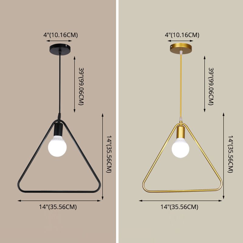 Metallhangende Deckenleuchte geometrische minimalistische Style Hanging Pendellicht für Stoffladen