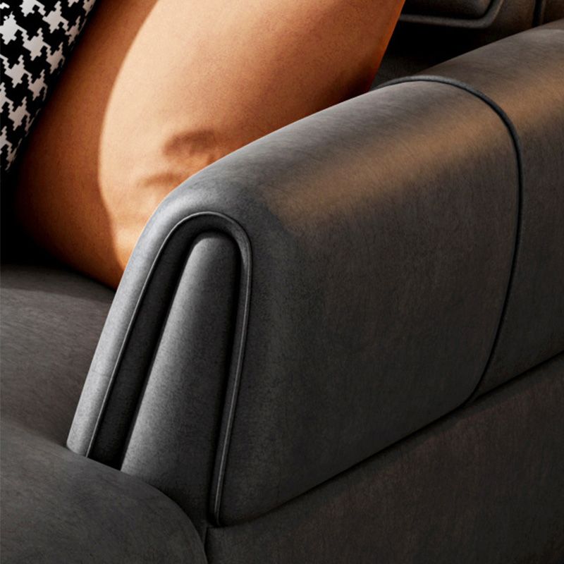 Industrial Faux Leather sofa Pillow Top Arm Cushions Seating