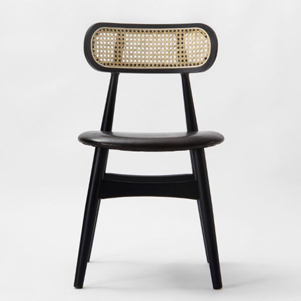 Oak Solid Wood Dining Side Chair Contemporary Armless Dining Chairs