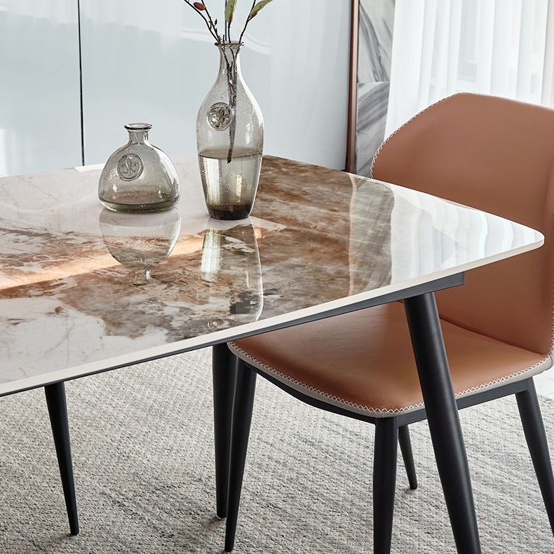 Modern 1/4/6/7 Pieces Dinette Set with Sintered Stone Top Rectangle Dining Table Set